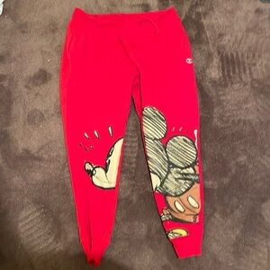 Red Champion X Disney Sweatpants